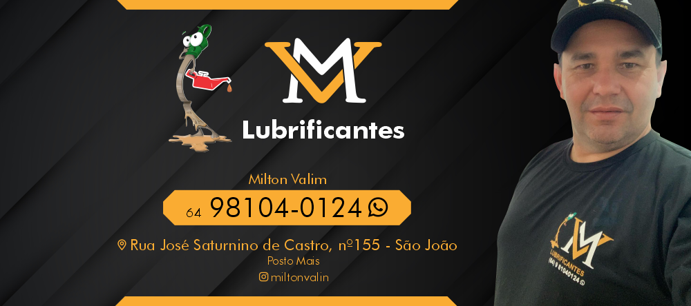 banner MV MILTON VALIM LUBRIFICANTES E TROCA DE ÓLEO