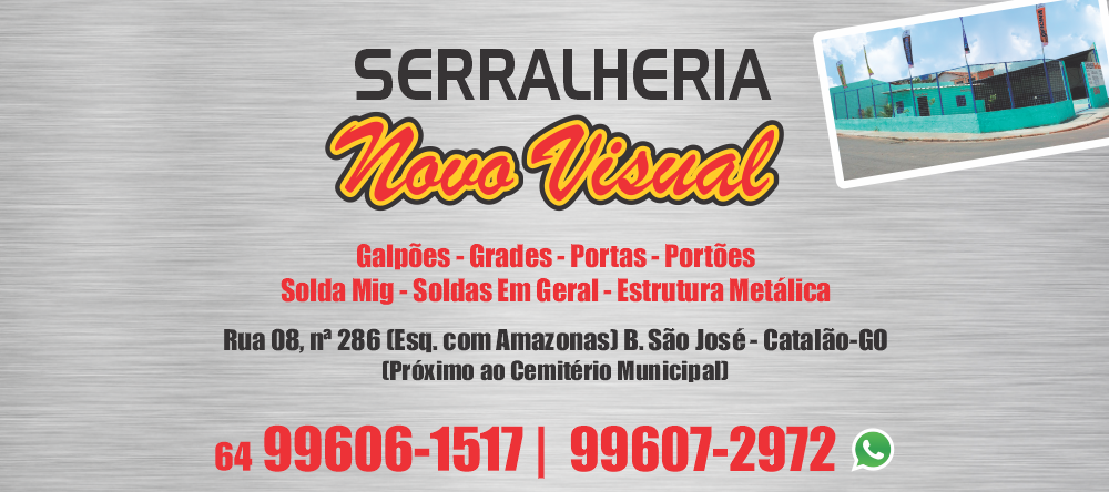 banner SERRALHERIA NOVO VISUAL CATALÃO