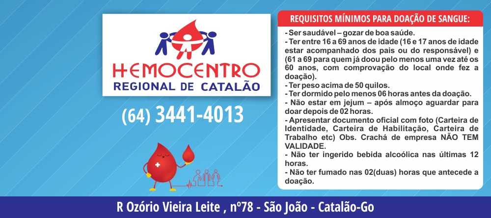 banner HEMOCENTRO DE CATALÃO