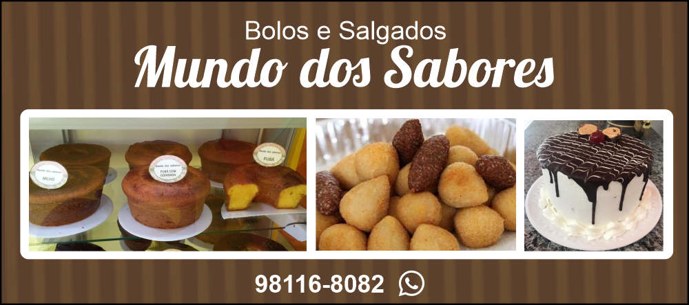 banner BOLOS E SALGADOS MUNDO DOS SABORES