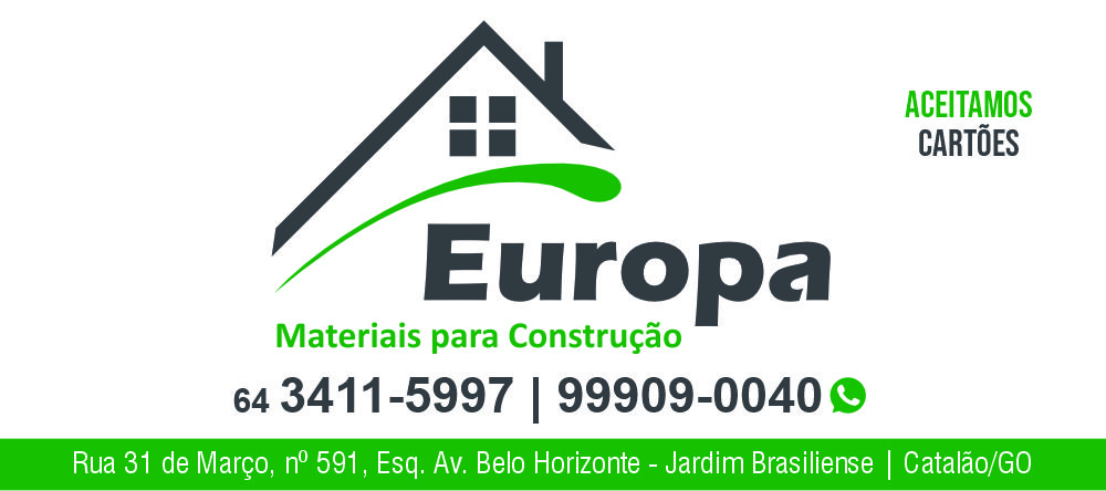 banner EUROPA MATERIAIS PARA CONSTRUÇÃO